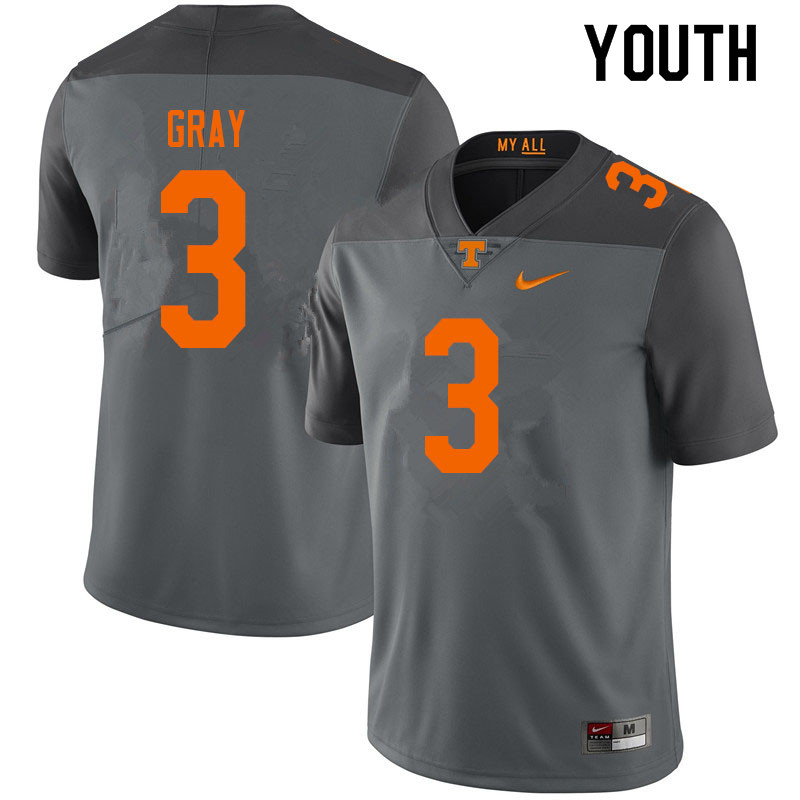 Youth #3 Eric Gray Tennessee Volunteers College Football Jerseys Sale-Gray